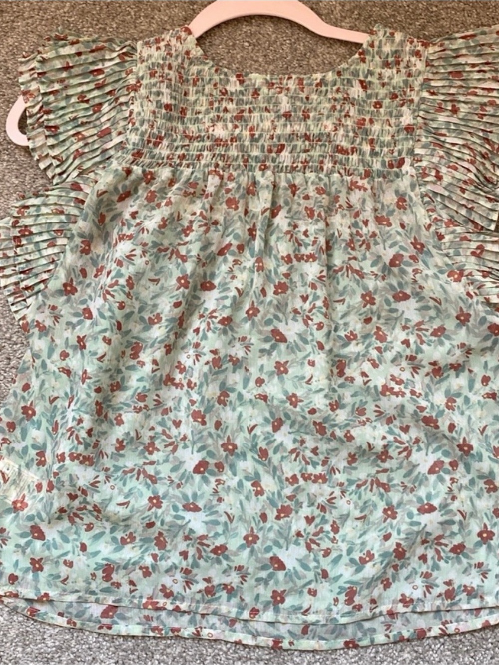BB Dakota by Steve Madden Mint Green Floral Smocked Skirt Set